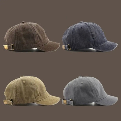 Fashion Solid Color Short Brim Baseball Cap