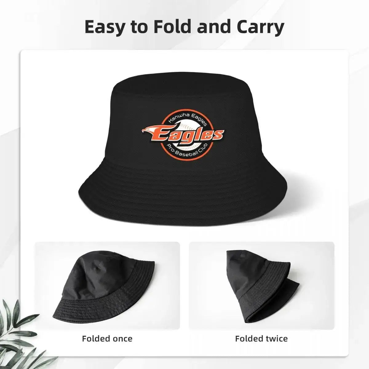 Fashion Hanwha Eagglles Baseball Team Sport Bucket Hats