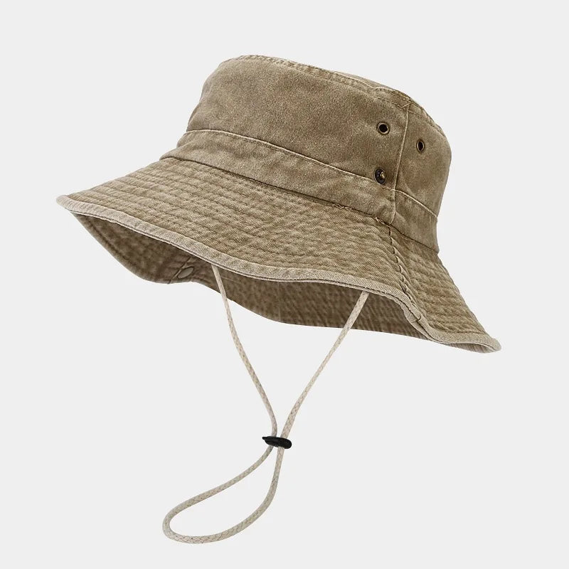 Bucket Hat for Men Pure Cotton Panama Fisherman