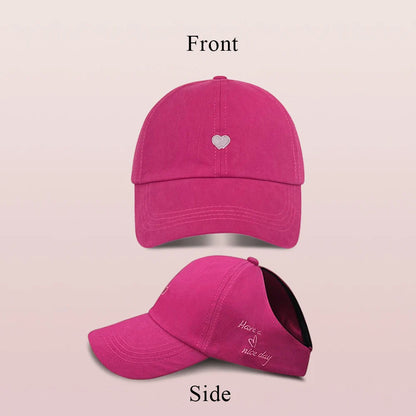 Children Sun Hat Girls Ponytail Duckbill Hats Kids Empty Top Baseball Cap