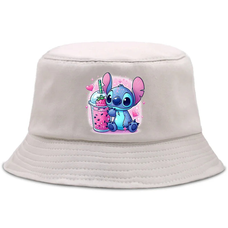 Lilo Stitch Parent-child Bucket Hat Summer Panama Bucket Cap Women Men