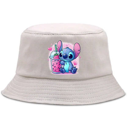 Lilo Stitch Parent-child Bucket Hat Summer Panama Bucket Cap Women Men