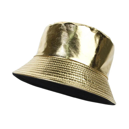 Fashion Shiny Hip-Hop Bucket Hat for Women Men