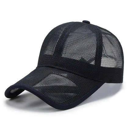 Summer Men Hat Openwork Brim Breathable Mesh Cap Baseball Hat