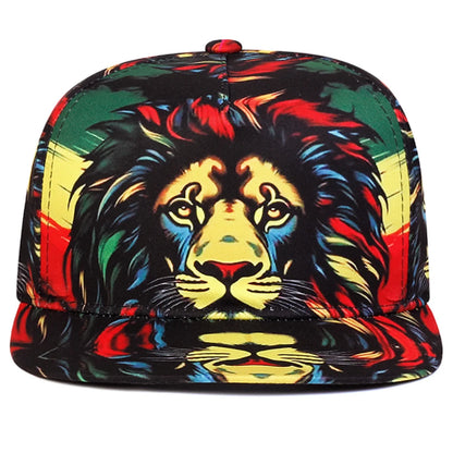 Fashion Trend New Flat Brimmed Hat Snapback Hat Printed Animal Men Street Hip Hop Hat Women