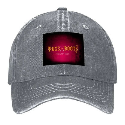 New Puss in Boots The Last Wish Movie logo Baseball Cap