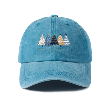 Vintage Washed Baseball Cap with Eee Merry Graphic