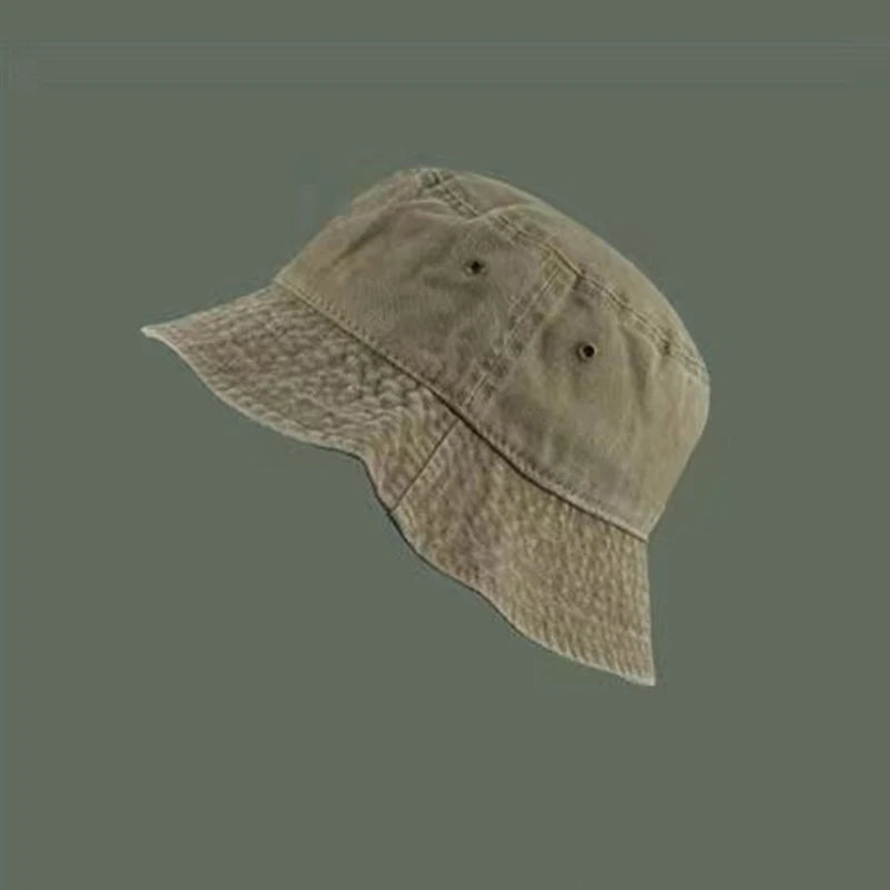 Bucket Hat Retro Washed Denim Fisherman Hat Fashionable And Versatile Sun Hat