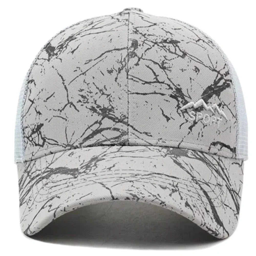 New Style Unisex Marble Print Mesh Baseball Cap