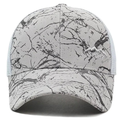 New Style Unisex Marble Print Mesh Baseball Cap