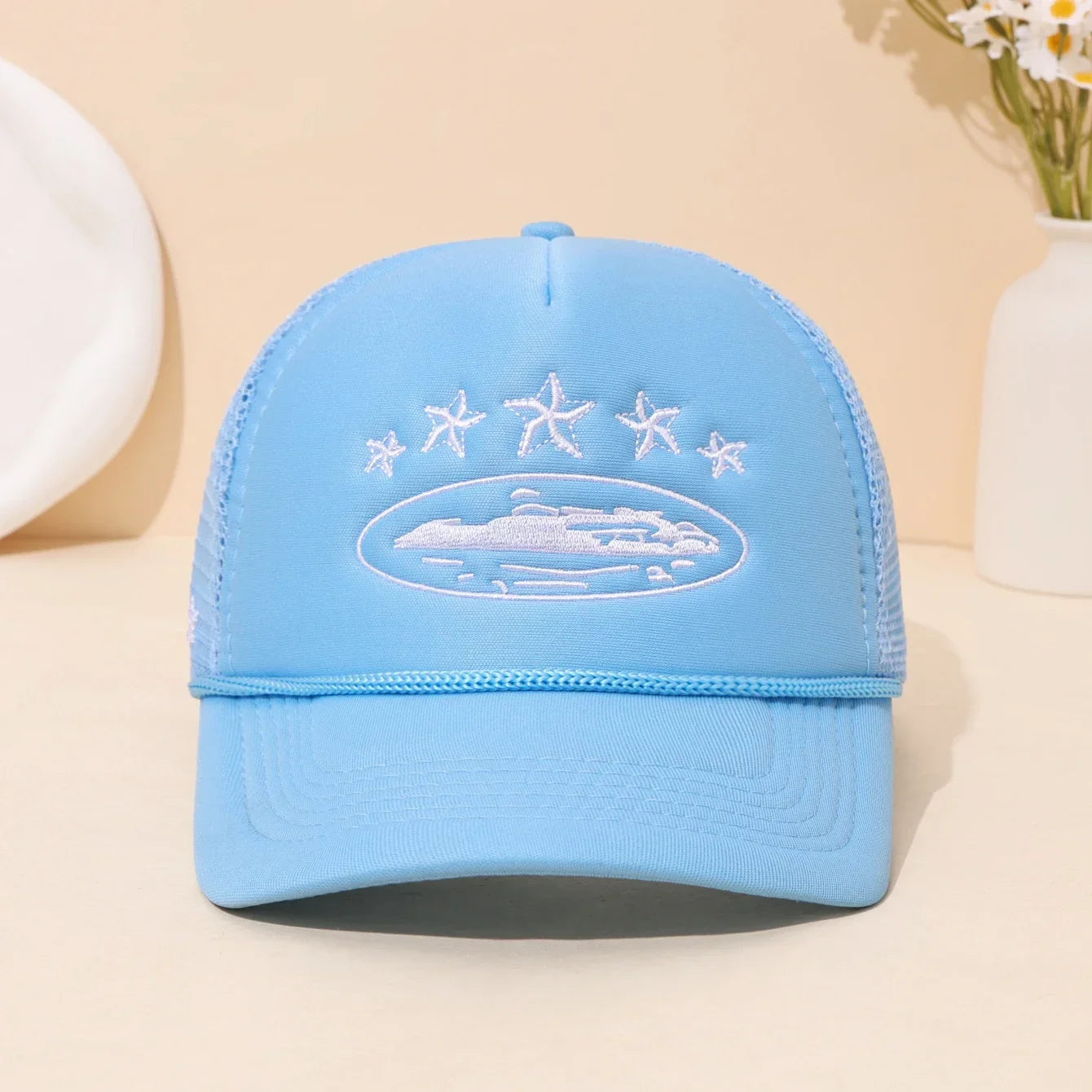 Fashionable Embroidered Baseball Hat Five Star Color