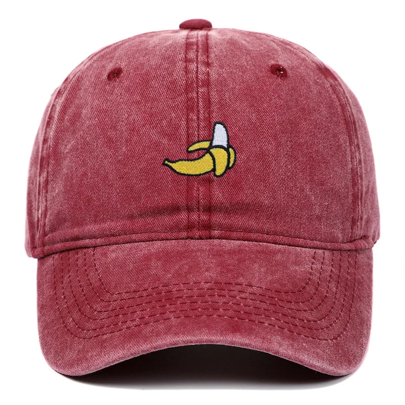 Banana Embroidered Baseball Hats For Men Women