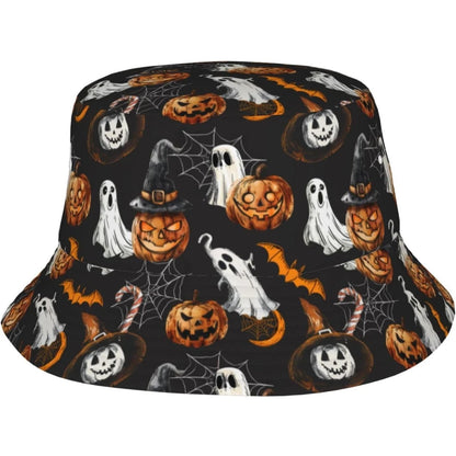 Pumpkin Hat Skull Bucket Hat