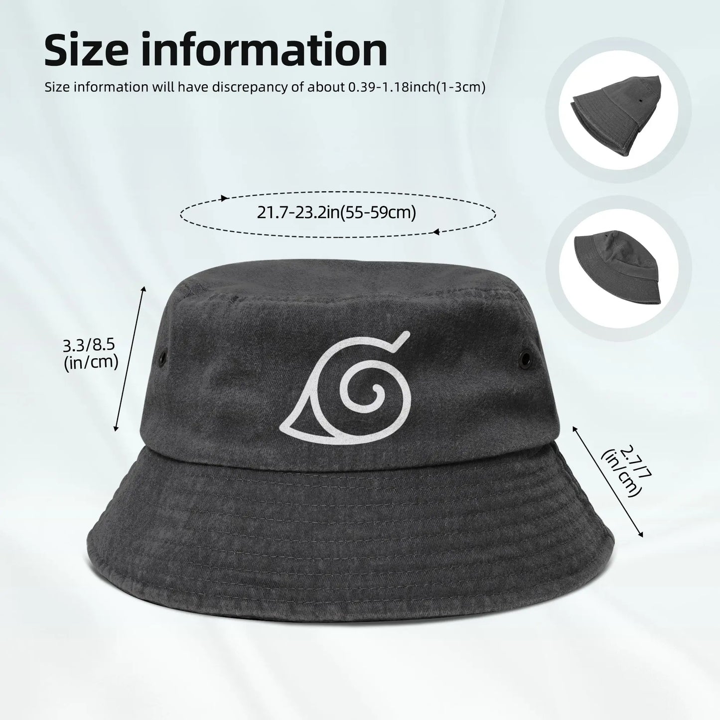 Naruto Bucket Hat Unisex Outdoor Sport Shinobi Akatsuki Kakashi