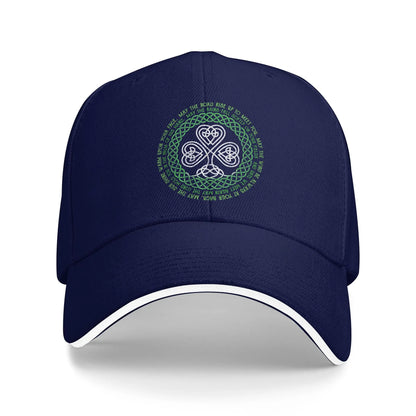 Irish Blessing Celtic Knot 4 Leaf Clover Luck Patricks Day Baseball Cap