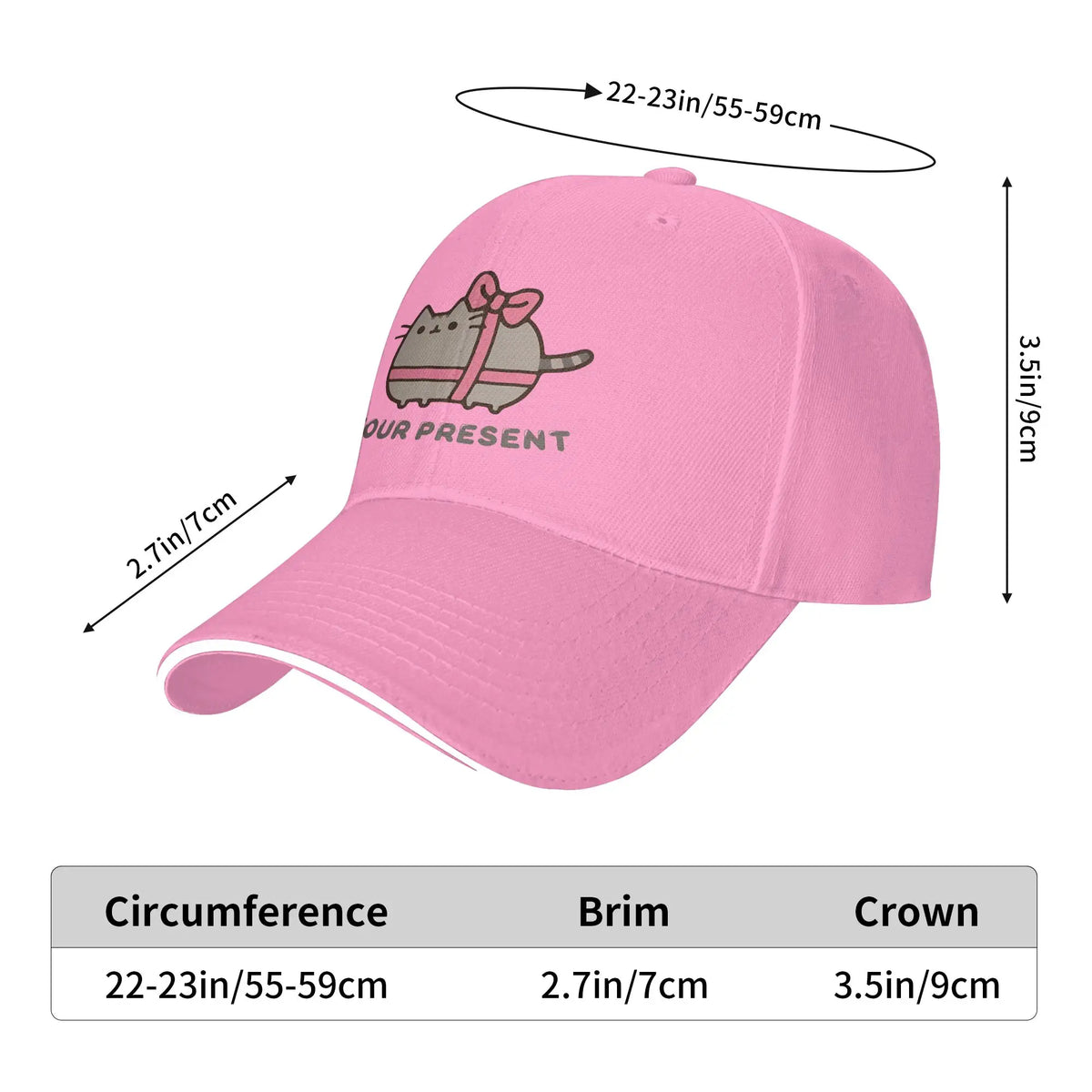 P-pusheen Present Casual Baseball Cap