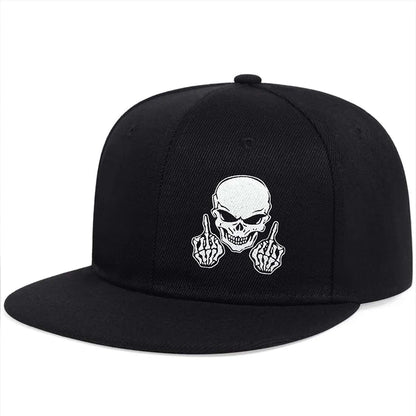 Unisex Skeleton Finger Embroidery Hip-hop Hats Snapback Cap Baseball Caps