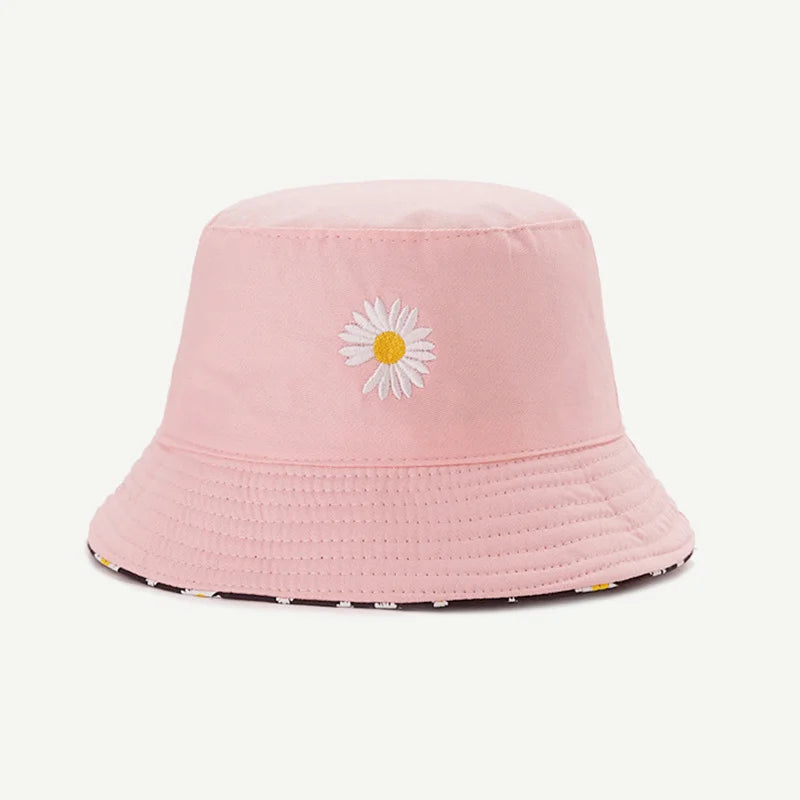 Summer Daisy Double-Sided Bucket Hats