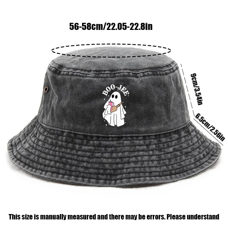 Halloween Themed BOO-JEE Print Hat Bucket Hat