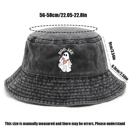 Halloween Themed BOO-JEE Print Hat Bucket Hat