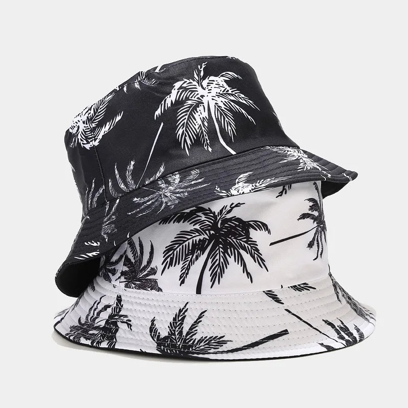 Bob Men’s Fashion Coco Print Bucket Hat Unisex Fisherman Hat Women’s