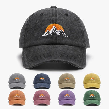 Unisex Embroidered Sunset Baseball Hat Trucker Hat