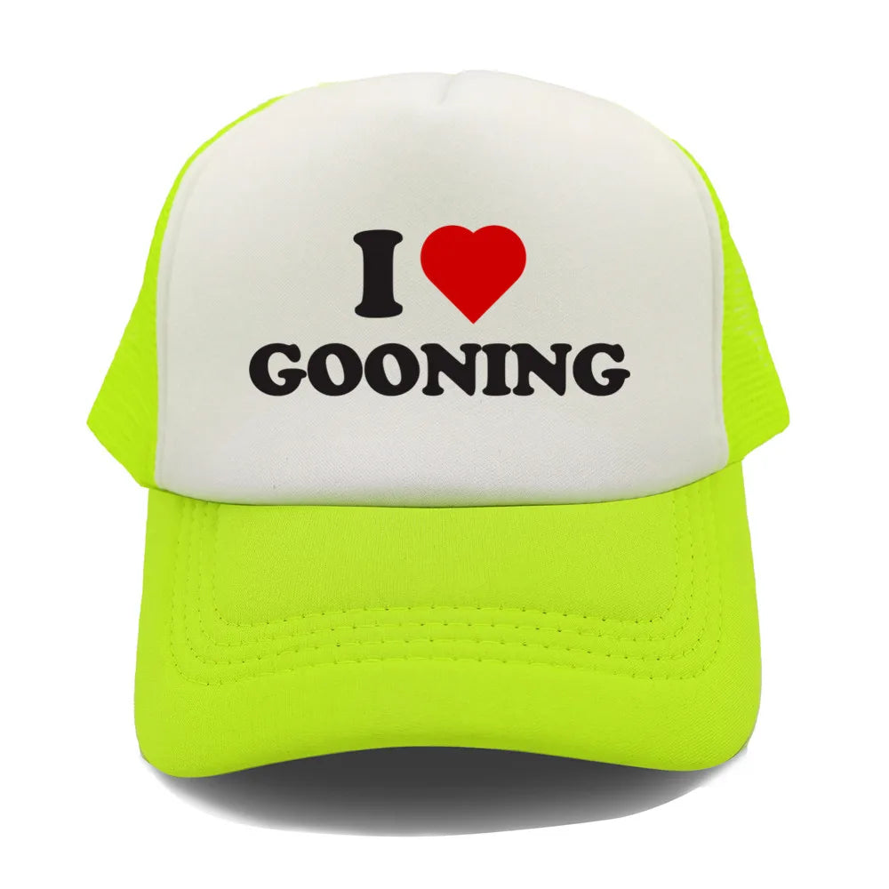 Funny I Love Gooning Baseball Caps Cool Summer Men Mesh Net Hat