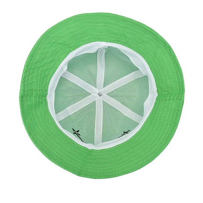 Bucket Hat Women Summer Fisherman Hat Girls Cartoon Frog Design