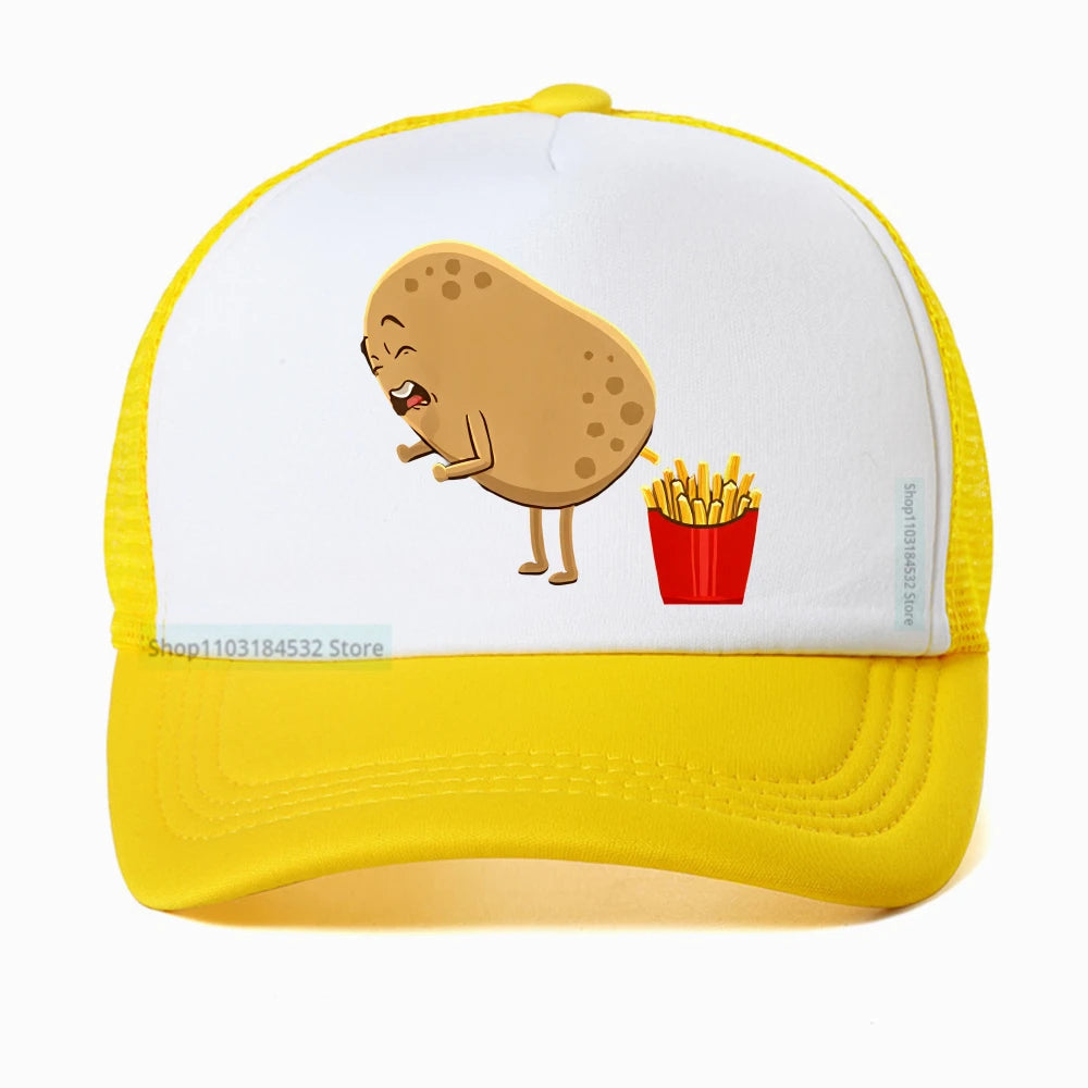 Funny French Fries Design Potato Lovers Baseball Cap