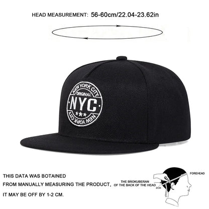 Unisex NEW YORK CITY Letter Embroidery Hip-hop Hats Snapback Hat