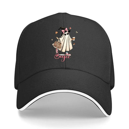 Boojee Halloween Ghost Leopard Bag Coffee Sandwich Baseball Cap