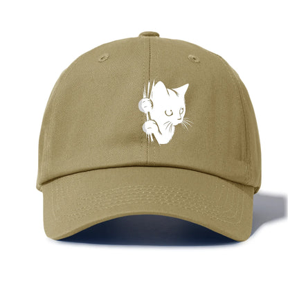 Peeking Black Cat Baseball Cap