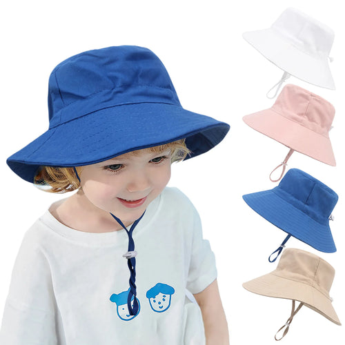 Summer Big Brim For Child Soft Breathable For Boys And Girls Outdoor Bucket Hat