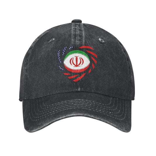 Iranian American Multinational Patriot Flag Casual Baseball Cap