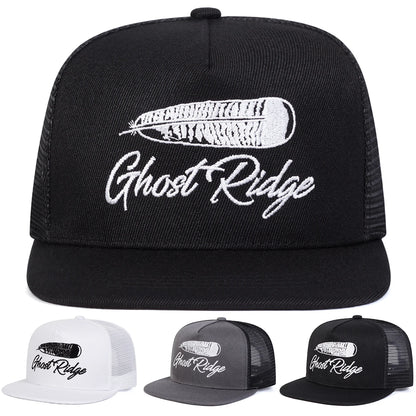 Unisex GHOST RIDGE Letter Embroidery Hip-hop Net Hats Baseball Caps Sunscreen Hat Cap Snapback Caps
