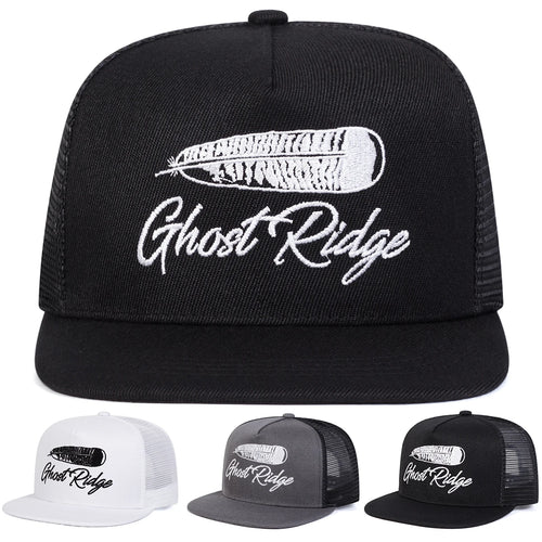Unisex GHOST RIDGE Letter Embroidery Hip-hop Net Hats Baseball Caps Sunscreen Hat Cap Snapback Caps