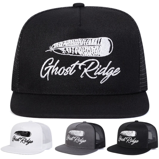 Unisex GHOST RIDGE Letter Embroidery Hip-hop Net Hats Baseball Caps Sunscreen Hat Cap Snapback Caps