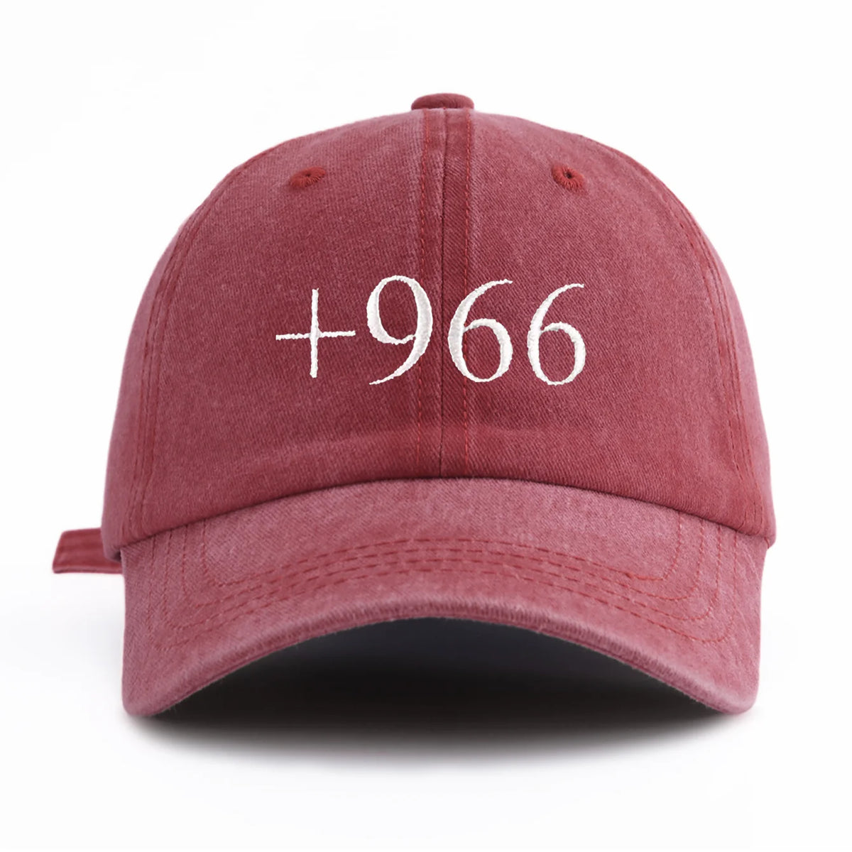 +966 Embroidery Washed Baseball Cap