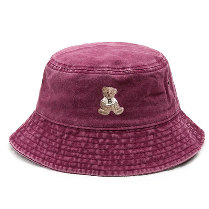 Teddy Bear Design Plush Toy Inspired Cap Kids Bucket Hat