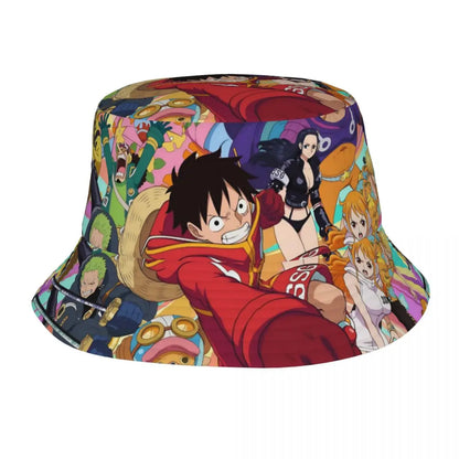 Unisex Bucket Hats One Piece Luffy Japanese Anime