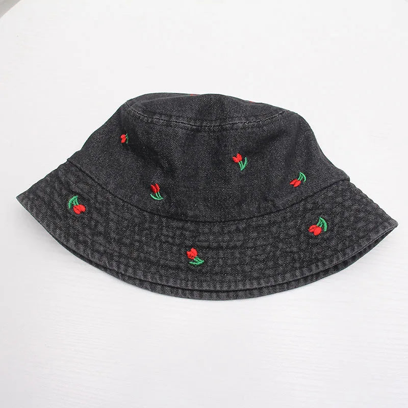 New Summer Washed Denim Bucket Hats