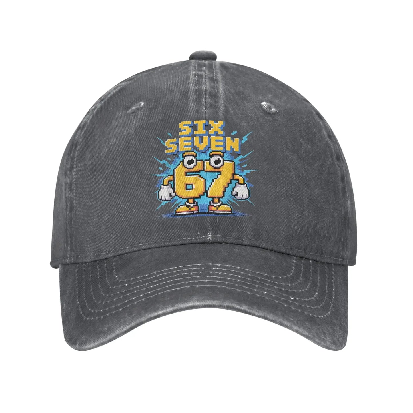67 Meme Brainrot Six Seven Kids Gaming Gen Alpha Sun Baseball Cap