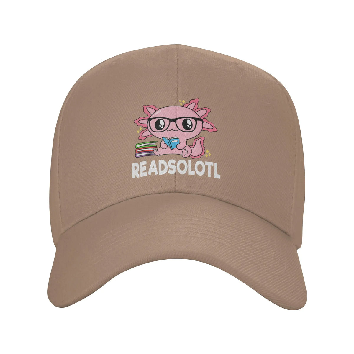 Readsolotl Axolotl Book Lover Funny Reading Baseball Cap