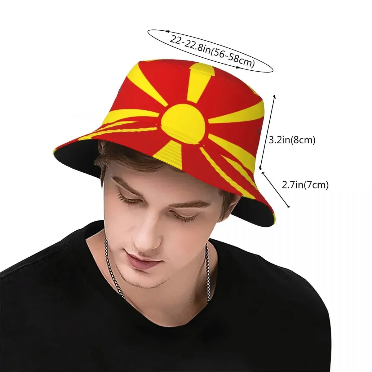 North Macedonia Flag Fisherman Cap Hip Hop Gorras Summer Unisex Bucket Hat