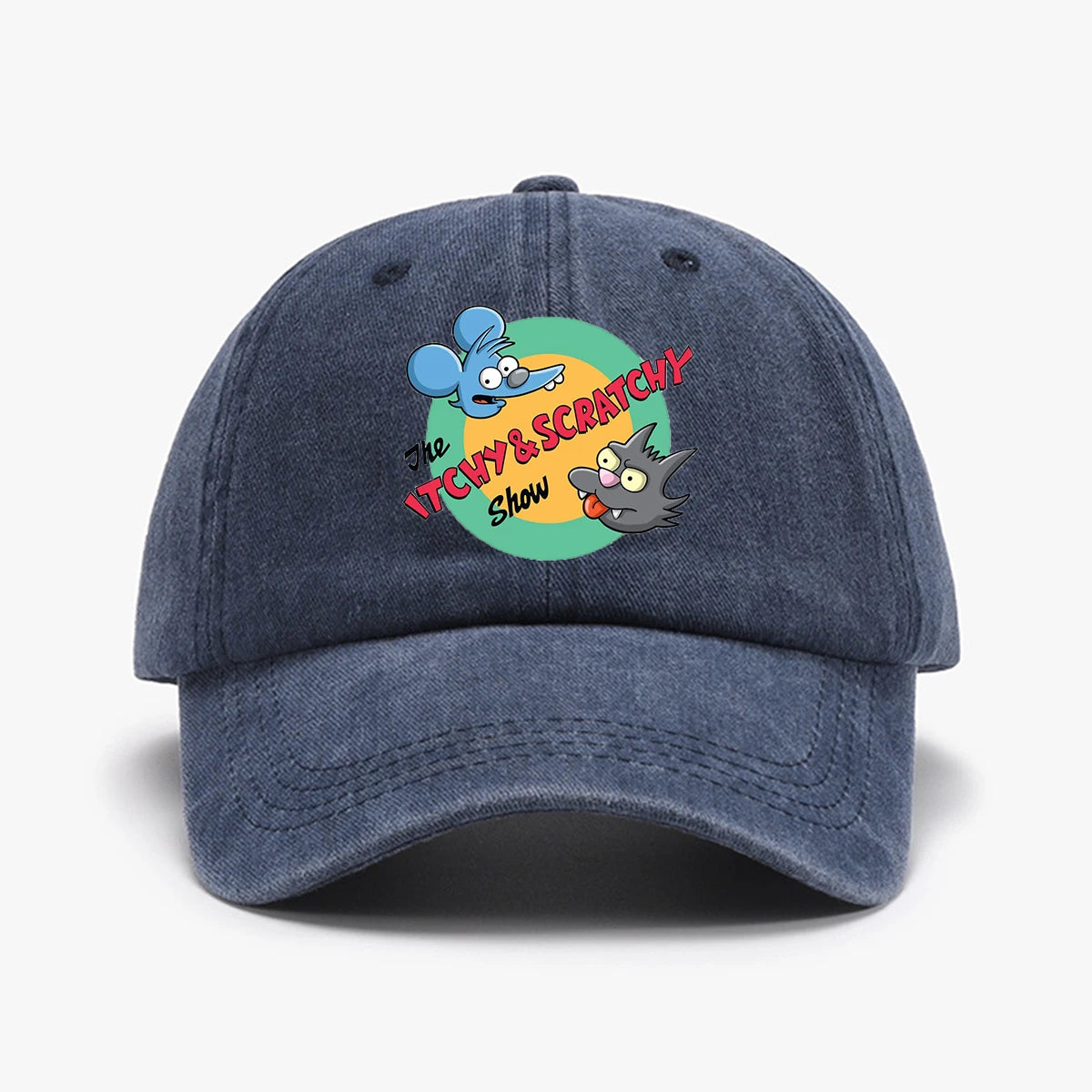 Printed Baseball Cap Men Retro Washed Distressed Sun Hat