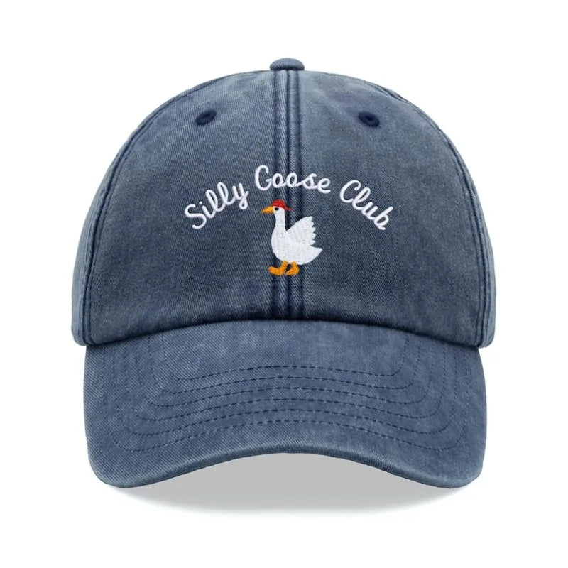Vintage Soft-Top Baseball Cap With Chicken Print