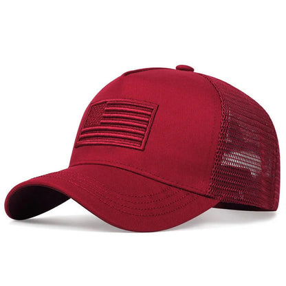 Flag Mesh Baseball Cap Summer Breathable Hat