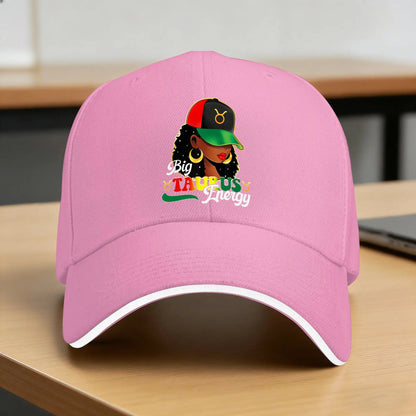 Big Taurus Energy Black Women Afro Girls Sun Baseball Cap