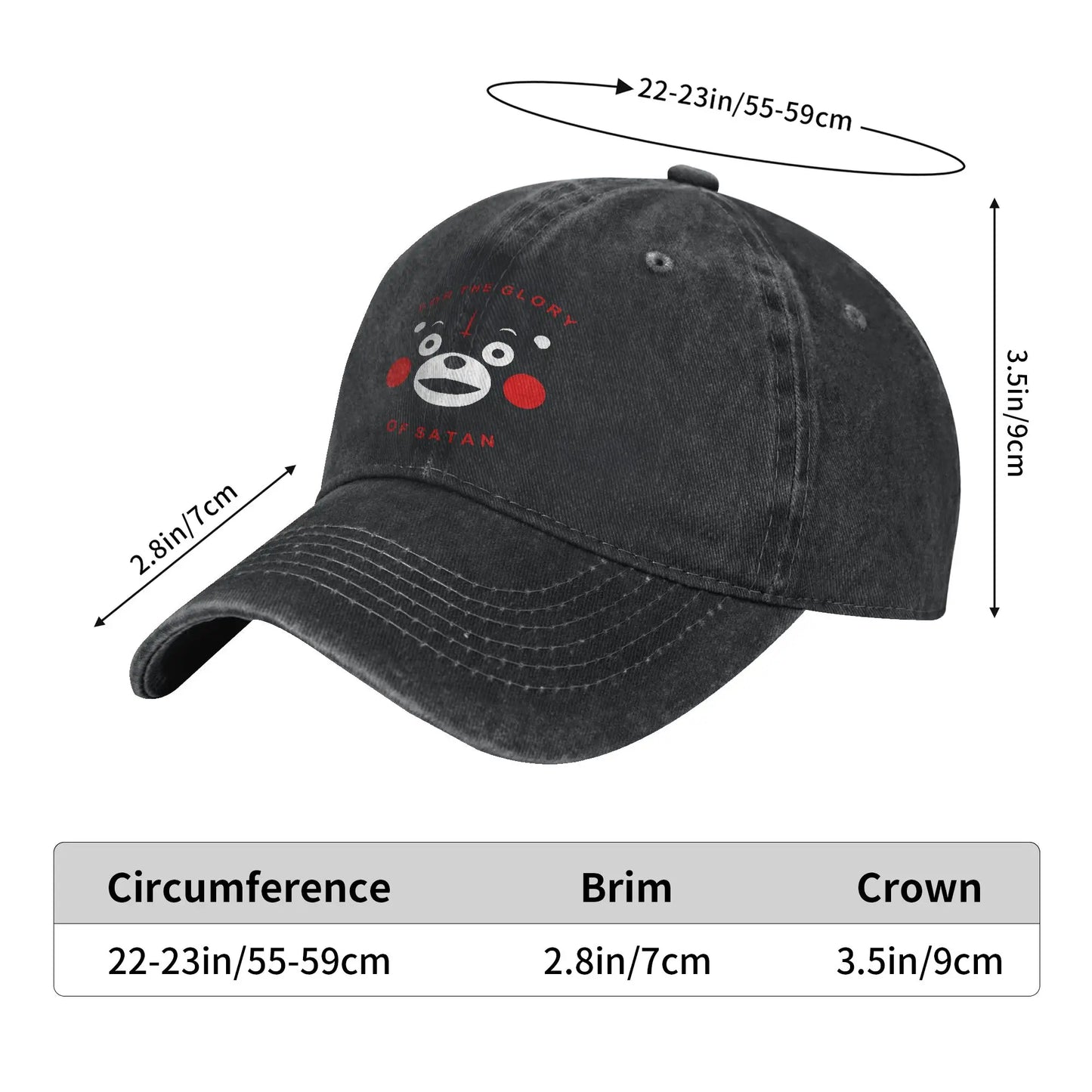 Summer Satanic Bear Baseball Cap