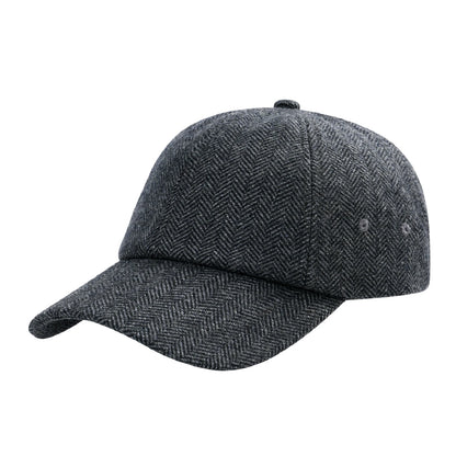 Wool Tweed Baseball Cap Casual Style Soft Unstructured Hat
